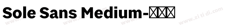 Sole Sans Medium字体转换